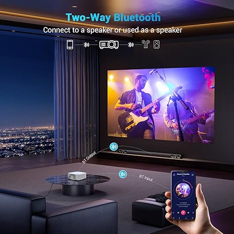 NICPOW Full HD 1080P Projector